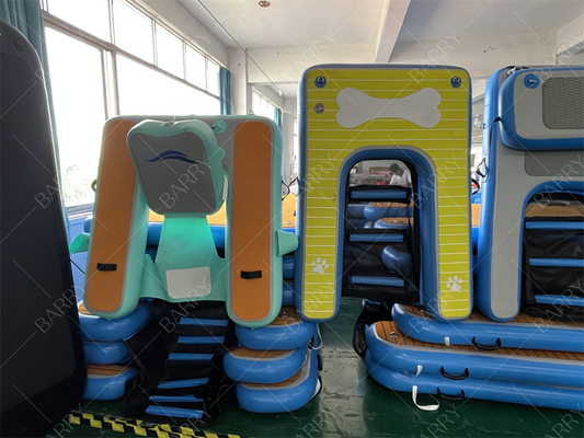 Độ ổn định cao không trượt nâng cấp các bậc thang bơm có thể di chuyển nổi chó thuyền Ramp hồ bơi thang bơm có thể thổi nước chó con chó
