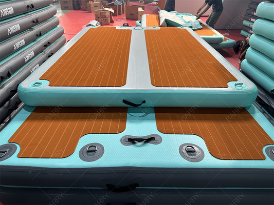 2.4×1.8x0.15m Dropstitch Boat Inflatable Jet Ski Dock Water Floating Swimming Mat Đảo
