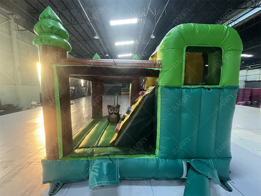 3.6x3x2.4m Chủ đề động vật Rừng mưa nhảy Lâu đài nhấp nháy thương mại Nhà nhấp nháy