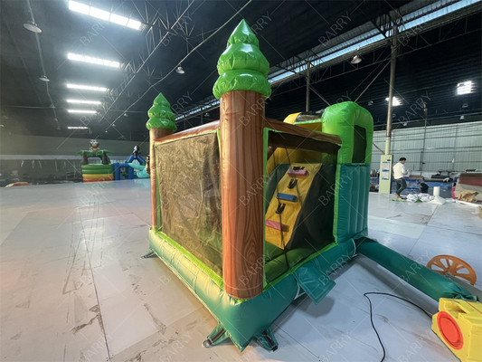 3.6x3x2.4m Chủ đề động vật Rừng mưa nhảy Lâu đài nhấp nháy thương mại Nhà nhấp nháy
