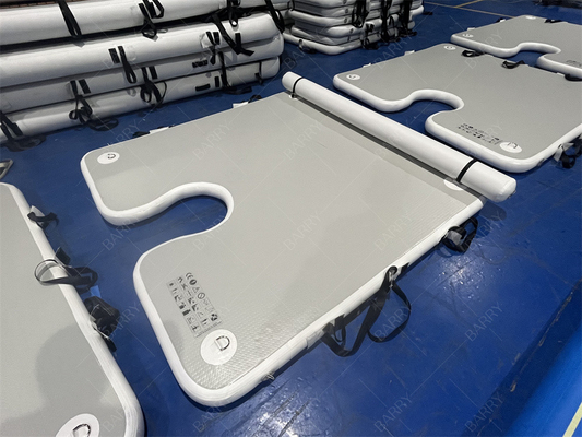 Trò chơi thể thao nước sang trọng 2x2x0.1m Xám bơm bến cảng nền tảng hạ cánh thảm cho thuyền dừng lại