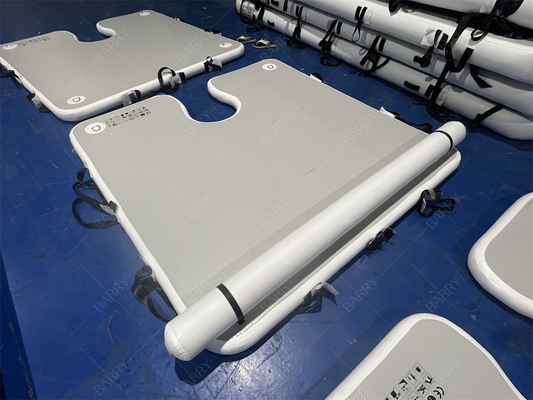 Trò chơi thể thao nước sang trọng 2x2x0.1m Xám bơm bến cảng nền tảng hạ cánh thảm cho thuyền dừng lại