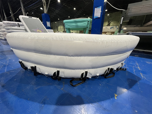 Thương mại chất lượng PVC thể thao nước bơm bơi nổi đảo trắng bơm bơi nổi ghế sofa cho du thuyền