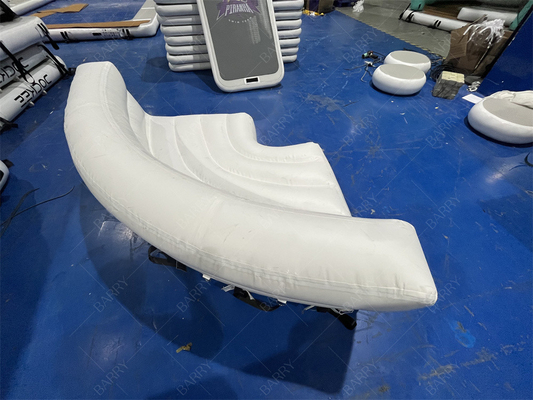 Thương mại chất lượng PVC thể thao nước bơm bơi nổi đảo trắng bơm bơi nổi ghế sofa cho du thuyền