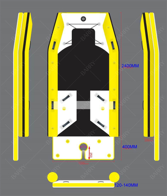 Kayak nhỏ PVC bơm năng lượng chèo Ce trọng lượng nhẹ Catamaran thuyền buồm Hypalon thuyền bơm Catamaran