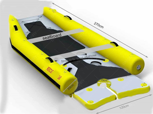 Kayak nhỏ PVC bơm năng lượng chèo Ce trọng lượng nhẹ Catamaran thuyền buồm Hypalon thuyền bơm Catamaran