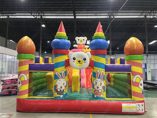 Sở thú thú nghiêm túc gấu thỏ trẻ nhỏ Bouncy Castle Công viên giải trí Fun City cho trẻ em