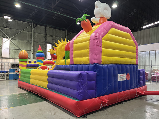Sở thú thú nghiêm túc gấu thỏ trẻ nhỏ Bouncy Castle Công viên giải trí Fun City cho trẻ em