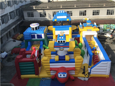 Super Wings Bounce Playground Công viên giải trí phim hoạt hình khu vực chơi đầy hơi trong nhà