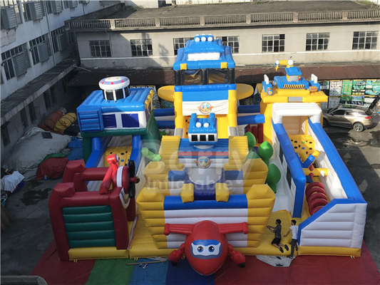 Super Wings Bounce Playground Công viên giải trí phim hoạt hình khu vực chơi đầy hơi trong nhà
