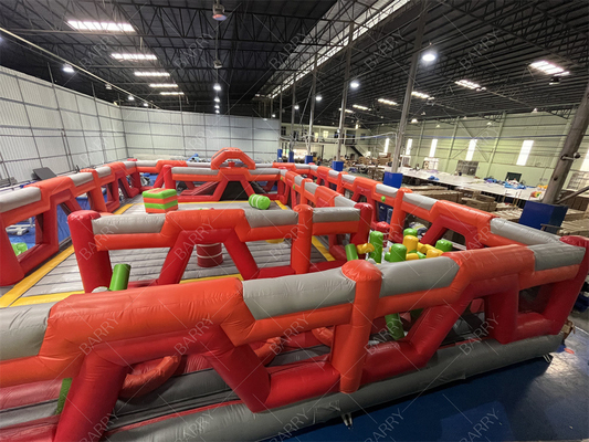 Công viên Trampoline Đỏ Thành phố vui vẻ Công viên giải trí nổi Công viên giải trí lớn cho người lớn Nhà nhảy nổi để bán cho trẻ em