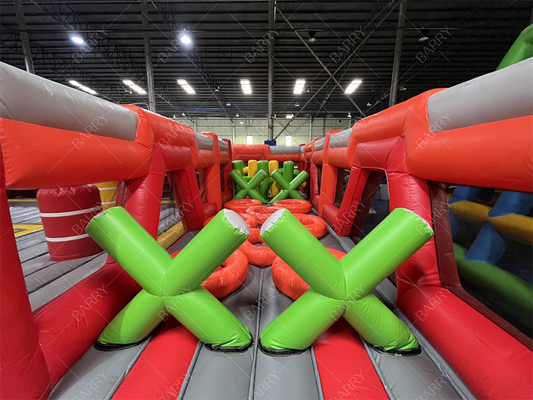 Công viên Trampoline Đỏ Thành phố vui vẻ Công viên giải trí nổi Công viên giải trí lớn cho người lớn Nhà nhảy nổi để bán cho trẻ em