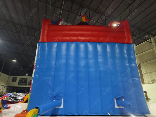 Clown Inflatable Slide 8x4.7x6.5m cho các bữa tiệc trẻ em PVC tùy chỉnh