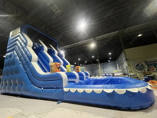 Công viên giải trí ngoài trời vườn Big Kid Bánh trượt nước bơm đôi cho thanh thiếu niên sân sau