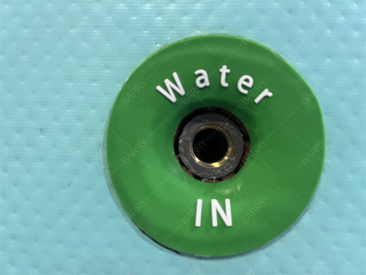 Bể bơi trẻ em PVC DWF màu tùy chỉnh thương mại có nắp Bể bơi bơm hơi Vải Drop Stitch Bể bơi nước