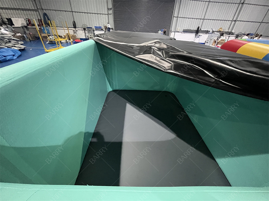 Bể bơi trẻ em PVC DWF màu tùy chỉnh thương mại có nắp Bể bơi bơm hơi Vải Drop Stitch Bể bơi nước