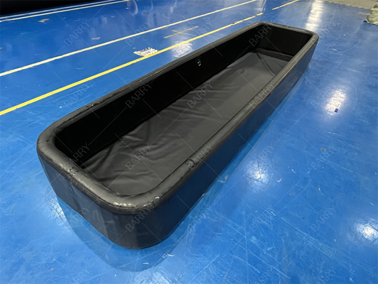 Black Rectangle Inflatable Drop Stitch Pool Công nghệ không khí đa năng