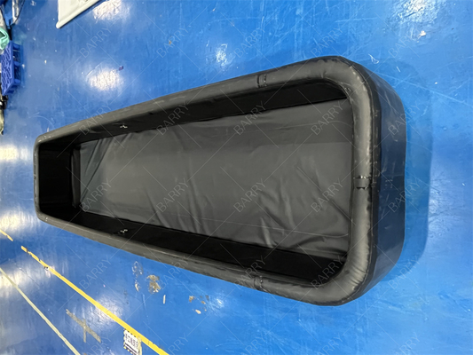 Black Rectangle Inflatable Drop Stitch Pool Công nghệ không khí đa năng