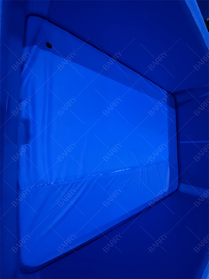Bồn tắm nước đá màu xanh đậm Tùy chỉnh PVC Drop Stitch Bể bơi bơm hơi có nắp đậy cho trẻ em