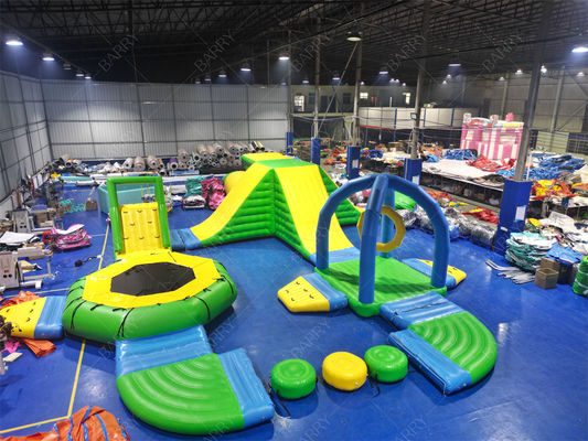 Trò chơi nước thiết bị trò chơi tùy chỉnh thương mại ngoài trời mới xanh nổi nổi công viên nước cho biển