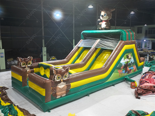 Giant Inflatable Jumping Bouncer Slide Obstacle Course Inflatable Game Obstacle Trampoline Park cho trẻ em và người lớn