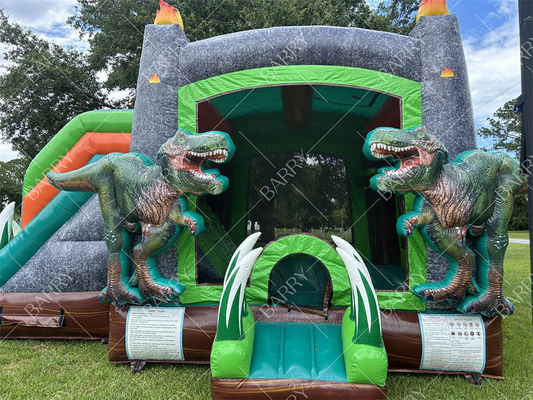 T-Rex Dinosaur Băng trượt nước bơm lên Nhà nhịp bơm bơm lên Tháp nhảy
