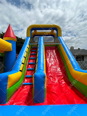 Lâu đài phao trượt bơm hơi PVC Tarpaulin chủ đề tùy chỉnh, lâu đài nhún cho trẻ em