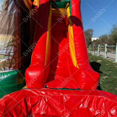 Nhà Bật Khủng Long cho Trẻ Em với Cầu Trượt - Lâu Đài Bơm Hơi Khủng Long, Cầu Trượt với Máy Bơm