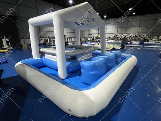 Commercial Backyard Large Superior Platform Party Floating Water Sofa Swimming Pub Inflatable Pool bar for Adult