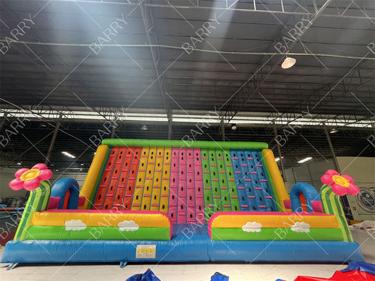 Cho thuê tiệc ngoài trời Trò chơi bơm hơi khổng lồ Trẻ em Tường leo bơm hơi hình hoa để bán