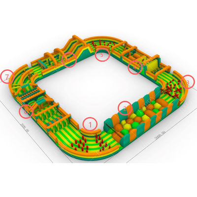 Sân Chơi Bạt Nhún Phao Hơi Vượt Chướng Ngại Vật Thương Mại Tùy Chỉnh, Vui Nhộn và Hấp Dẫn cho Mọi Lứa Tuổi