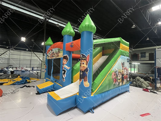 Commercial Patrol Paw Inflatable Bouncer Dog Unisex Outdoor Game Inflatable Bounce House With Slide For Kids