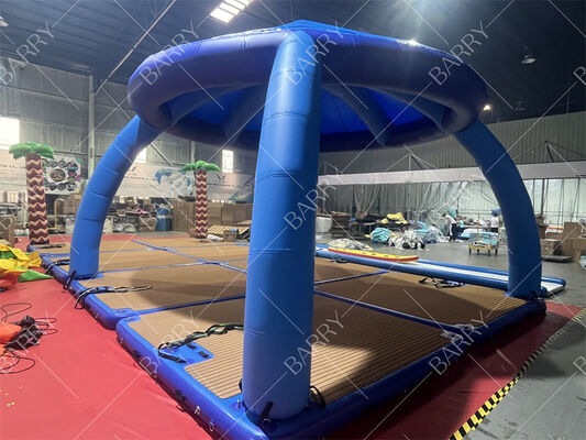 Custom Designed Inflatable Floating Platforms With Tent For Ocean Waters & Water Floating Banas