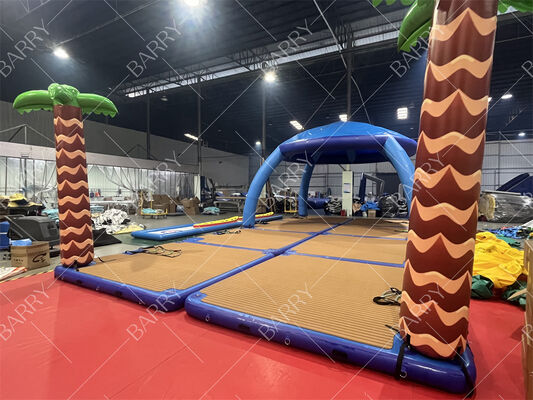 Custom Designed Inflatable Floating Platforms With Tent For Ocean Waters & Water Floating Banas