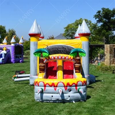 Nhà Bật Khủng Long Bouncer Bounce House Lâu Đài Bơm Hơi Thế Giới Khủng Long Bơm Hơi Với Cầu Trượt Hồ Bơi Nhà Nhảy Khủng Long