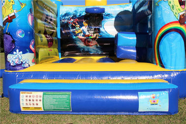 Vàng 0.55 PVC Tarpaulin Spongebob Jumping Castle, Inflatable thư bị trả lại nhà Moonwalk cho trẻ em