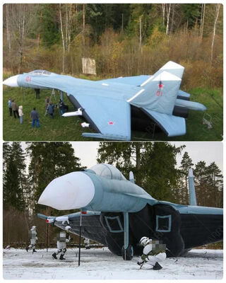 Máy bay không người lái trinh sát ngoài trời, trực thăng quân sự, máy bay chiến đấu bơm hơi giả