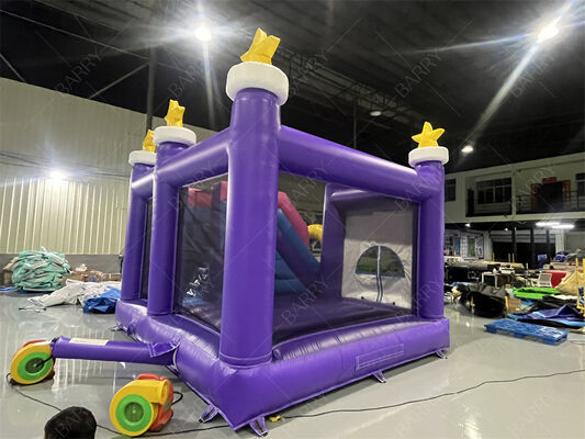Thị trường thương mại Unicorn Bounce House với slide Rainbow Star Chủ đề Combo bơm cho trẻ em Tiệc tùng & Sự kiện