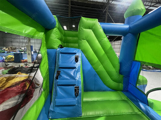 Green Jumping Castle Lâu đài tùy biến Lâu đài bơm bơm Bounce & Slide Combo