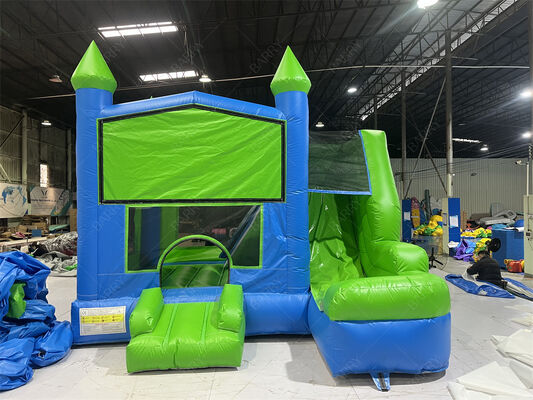 Green Jumping Castle Lâu đài tùy biến Lâu đài bơm bơm Bounce & Slide Combo