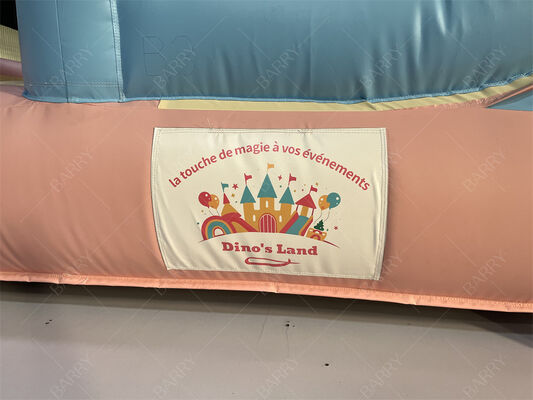 Pink và Blue Princess Pastel Castle Nhà bật lên với slide