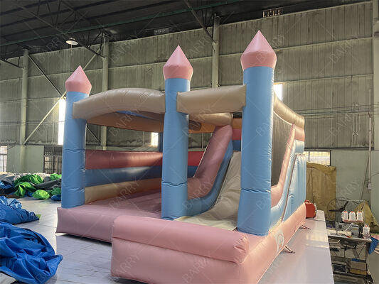 Pink và Blue Princess Pastel Castle Nhà bật lên với slide