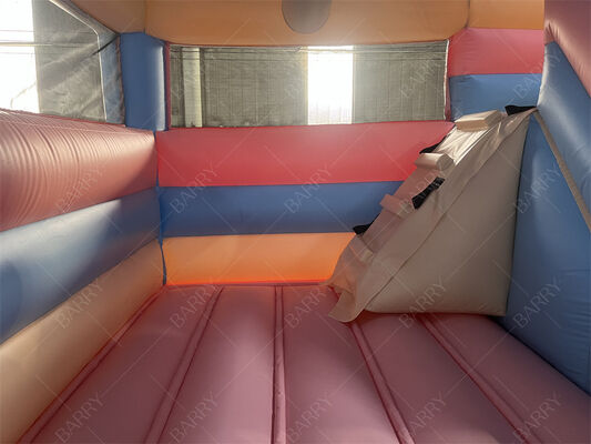 Pink và Blue Princess Pastel Castle Nhà bật lên với slide