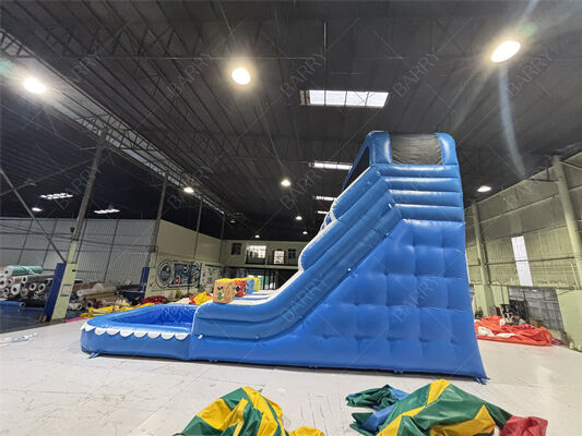 Diều bơm hơi bằng PVC màu xanh thương mại cho trẻ em sân sau có hồ bơi để sử dụng tại nhà