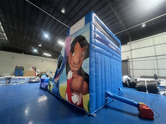 Cầu trượt bơm hơi 3 làn theo chủ đề Lilo & Stitch | Cầu trượt nước cho trẻ em loại thương mại