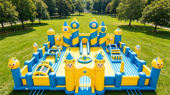 Combo Nhà Bounce Bơm Hơi | Sân chơi trẻ em khổng lồ có cầu trượt, vượt chướng ngại vật & khu vực nhảy | PVC thương mại cho thuê tiệc, trường học và lễ hội