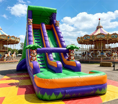 18ft Tall Safari Tiger Print Inflatable Water Slide