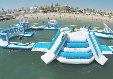 Eco - Friendly Giant Inflatable nổi công viên nước / Inflatable Aqua Park cho biển