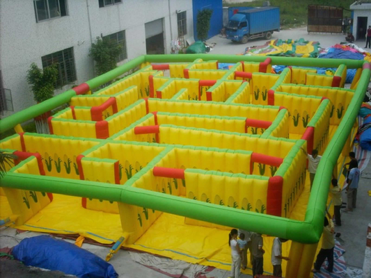 Thiết bị sân chơi ngoài trời bơm hơi không thấm nước Bounce House Maze