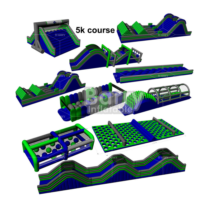 Usa Case Giant Outdoor Game 5km Bounce House Insane 5k Inflatable Race Extreme 5k Inflatable Run For Commercial Event
